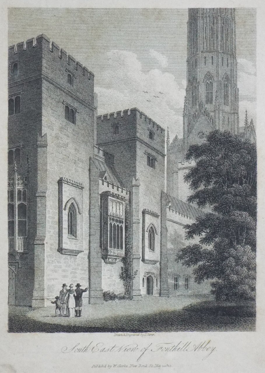Print - South East View of Fonthill Abbey. 